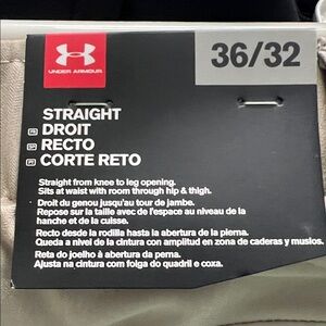 New Under Armour Straight Leg Pants - Tan